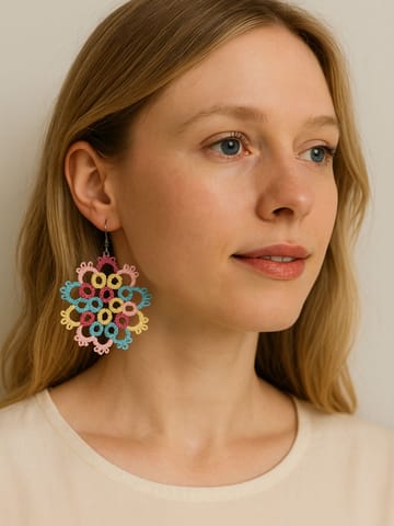 Knots to Node - Marshmallow Delight Earrings