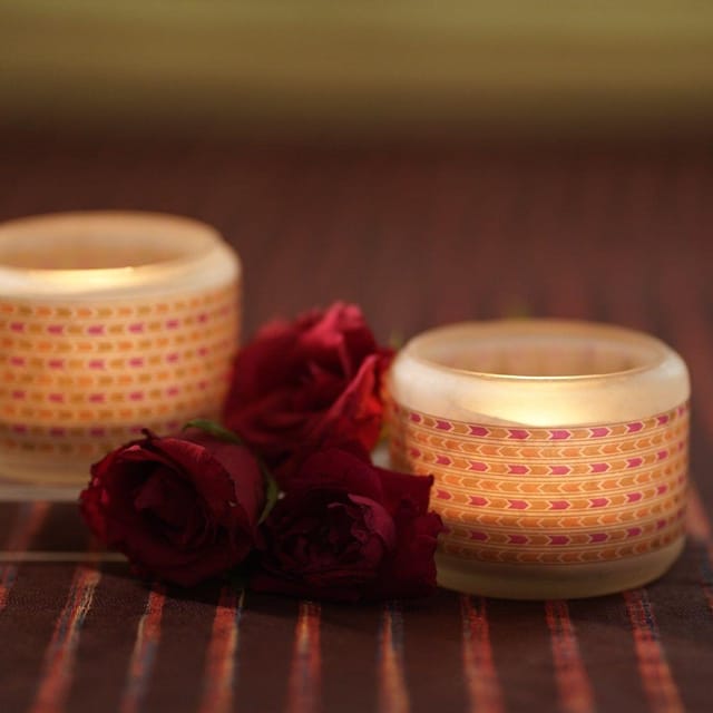 Courtyard-Gulab T Light (Set Of2)