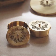 Courtyard-Mandala Nut Boxes (Set Of 2)