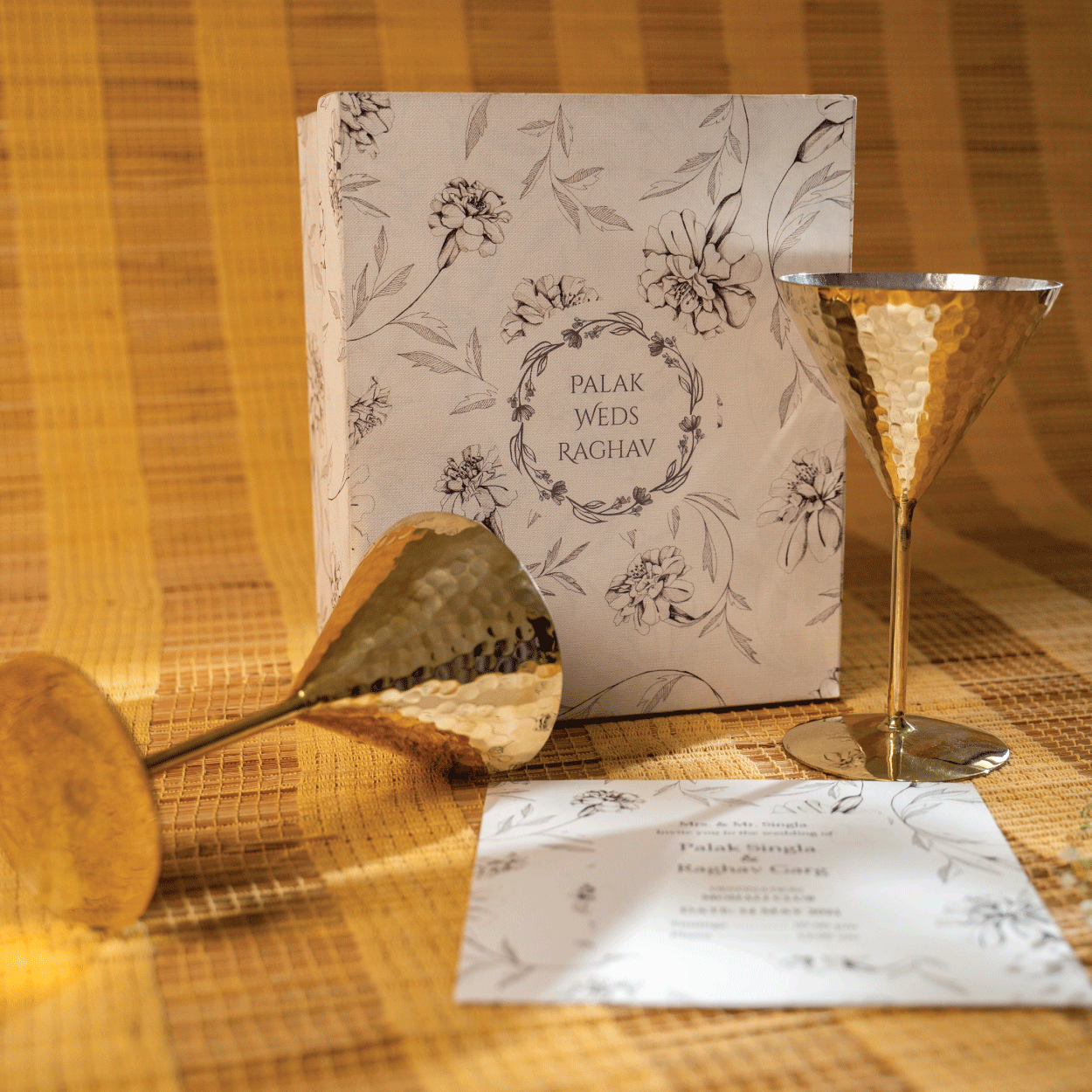 P-Tal - Wedding invites with P-TAL cocktail glasses